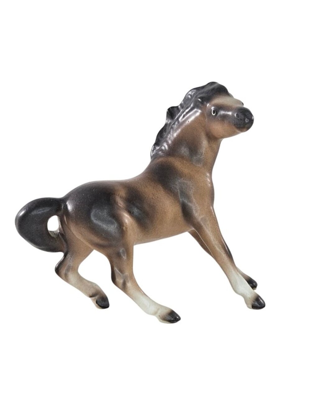 Hagen Renaker Miniature Mustang Turning Figurine Matte Bay Brown Monrovia
